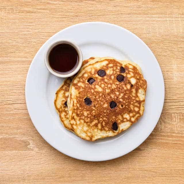 Kids Chocolate Chip Pancakes.
