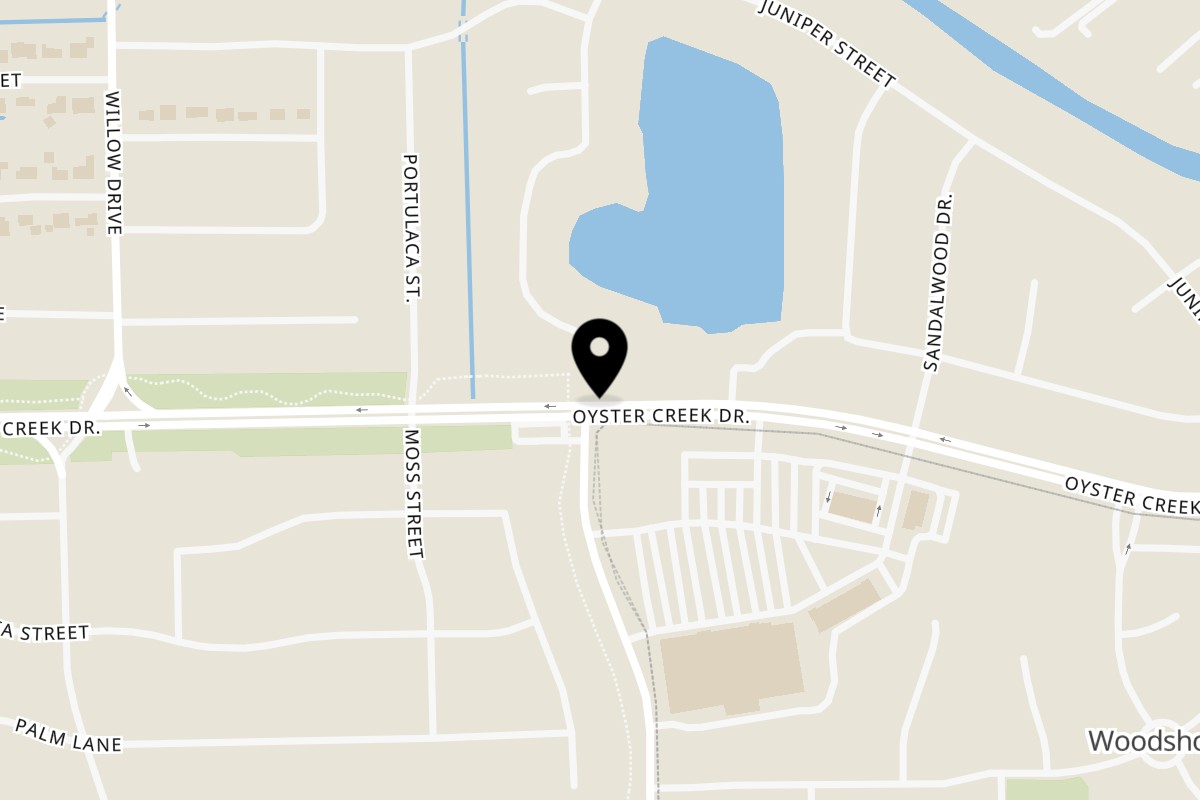 Map showing the location of Asiel's Restaurant on 330 N Dixie Dr G in Lake Jackson